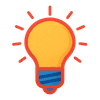 Illustration av en glödlampa